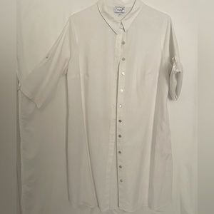 Everlily White Long Tunic Shirt